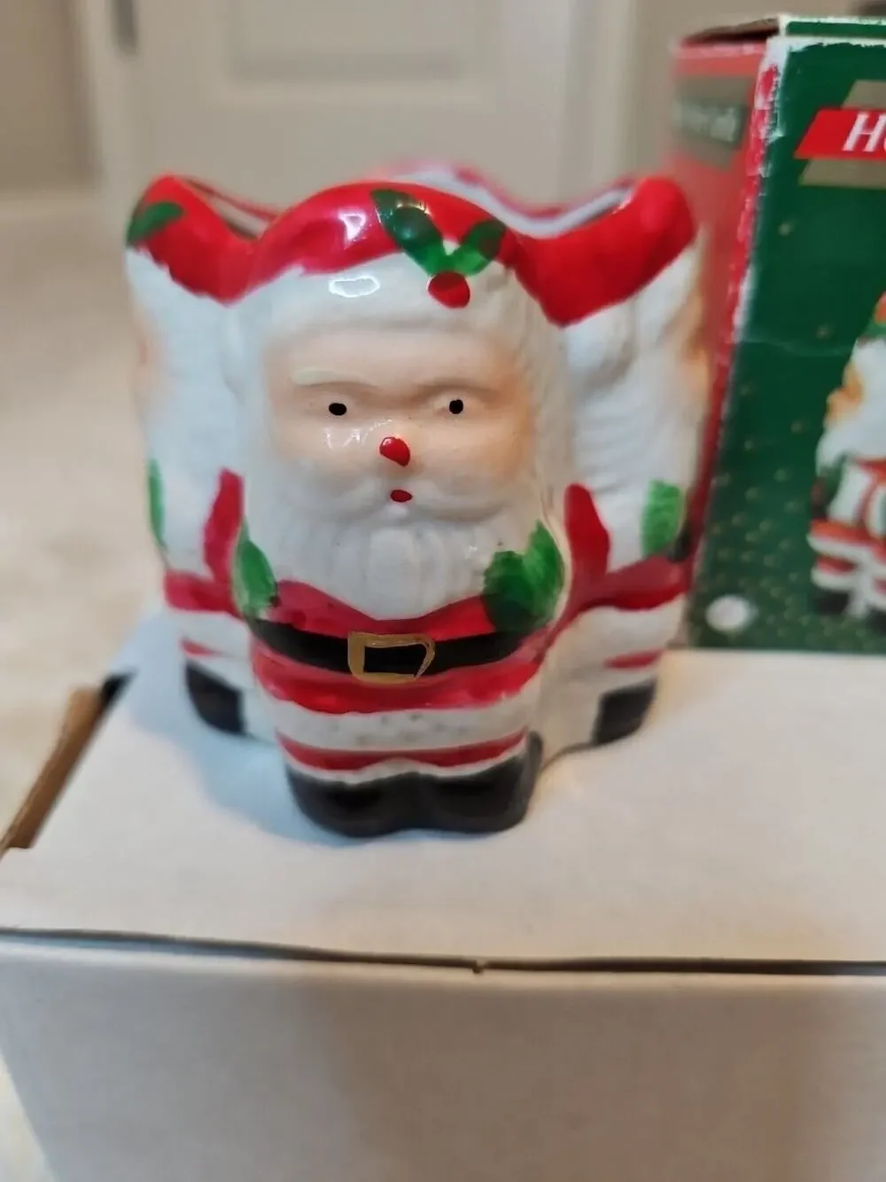 Santa Holiday Christmas votive Candle